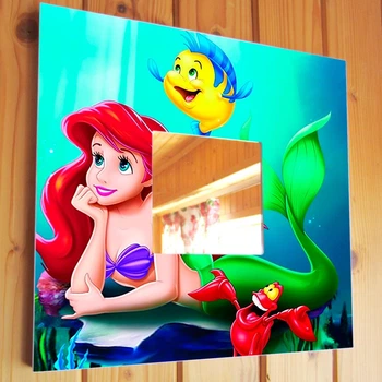Декоративное зеркало "Мультфильм Русалочка. The Little Mermaid" подарок фанатам Дисней, декор для детской