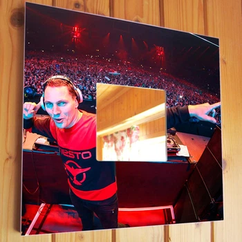 Декоративное зеркало "DJ Tiesto" подарок для фанатов электронной техно музыки, музыкантов, декор в бар, клуб, студию