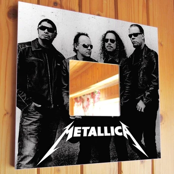 Декоративное зеркало "Группа Metallica. Металлика" фанату метал музыки, музыканту, украшение в бар, клуб, студию, спальню