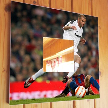 Зеркало "Зинедин Зидан. Zinedine Zidane" подарок для фанатов футбола, украшение бара, кафе, спортклуб