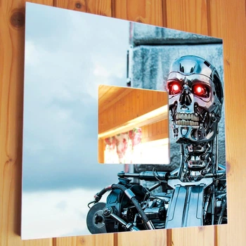 Зеркало "Фильм Терминатор. Terminator" подарок для фанатов кино, сериалов, украшение интерьера