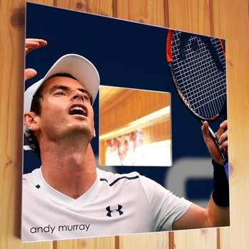 Декоративное зеркало "Теннисист Энди Маррей. Andy Murray" для любителей тенниса украшение интерьера для спорт клуба