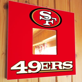 Зеркало "San Francisco 49ers" американский футбол NFL команды, для фанатов НФЛ, подарок для спальни, спорт клуба, бара