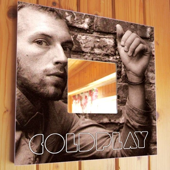 Декоративное зеркало "Групп Coldplay" для фанатов поп и рок музыки, декор бара, клуба, студии, спальни