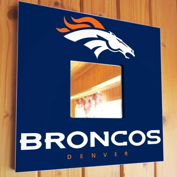 Зеркало "Denver Broncos" американский футбол NFL команды, для фанатов НФЛ, подарок для спальни, спорт клуба, бара