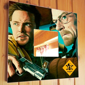 Декоративное зеркало "Сериал Во все тяжкие. Breaking Bad" украшение подарок для фанатов тв-сериала в спальню