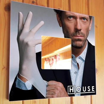 Декоративное зеркало "Сериал Доктор Хаус. House, M.D." украшение подарок фанатам тв-сериала в спальню, кафе, бар