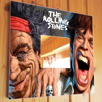 Декоративное зеркало "Группа The Rolling Stones. Мик Джаггер" стильный подарок для фанатов, музыкантов и любителей рок музыки