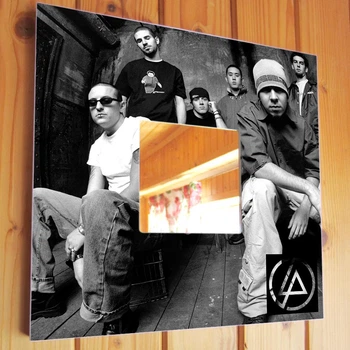 Зеркало "Группа Linkin Park" подарок для фанатов, музыкантов и любителей рок музыки, украшение в бар, клуб
