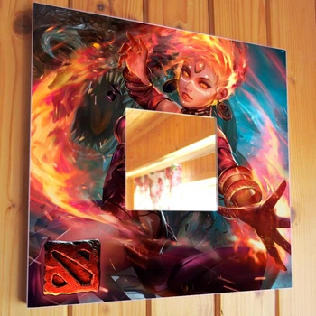 Зеркало "Игра Дота 2. Dota 2" подарок фанату компьютерных игр, украшение детской комнаты, спальни