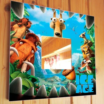 Декоративное зеркало "Герои мультфильма Ледниковый период. Ice Age" украшение и декор в спальню, игровую, детскую комнату