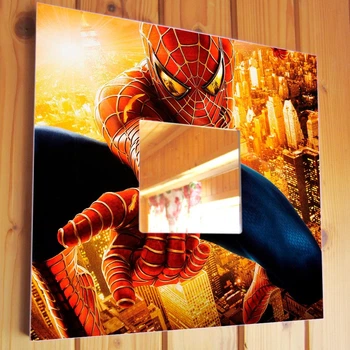 Зеркало "Человек-паук. Спайдермен. Spider-Man. Marvel" для фанатов Марвел, подарок в спальню, детскую комнату
