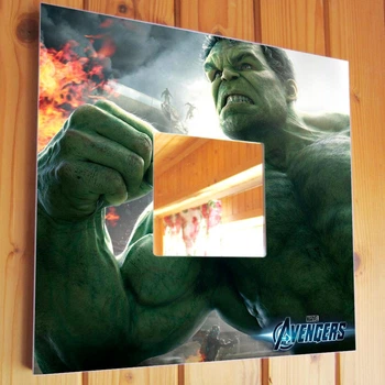 Декоративное зеркало "Халк. Hulk. Супергерой. Мстители. Marvel" стильное украшение интерьера спальни, детской комнаты