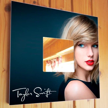 Зеркало "Певица Тейлор Свифт. Taylor Swift" подарок для фанатов поп-музыки, украшение интерьера в спальню, бар, клуб, кафе