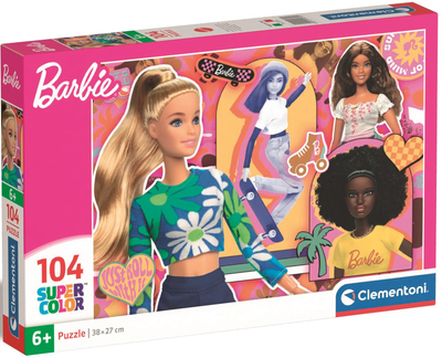 Puzzle Clementoni Super Kolor Barbie 104 elementy (8005125257539)