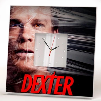 Настенные часы "Сериал Декстер. Dexter" подарок фанатам кино, декор интерьера дома, офиса, кафе, бара
