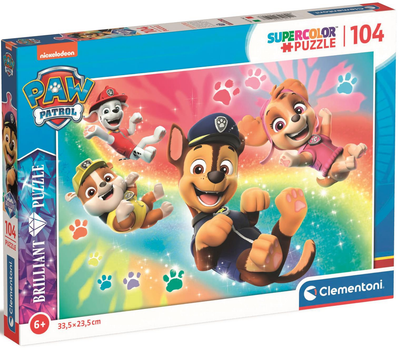 Puzzle Clementoni Brilliant Paw Patrol 104 elementy (8005125201907)