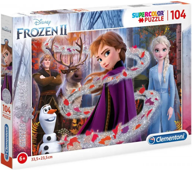 Puzzle Clementoni Frozen z brokatem 104 elementy (8005125201624)