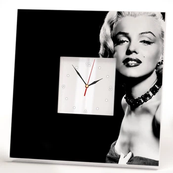 Часы "Мэрилин Монро. Marilyn Monroe" необычный арт подарок, украшение спальни, офис, клуб, бар, ресторан, кафе