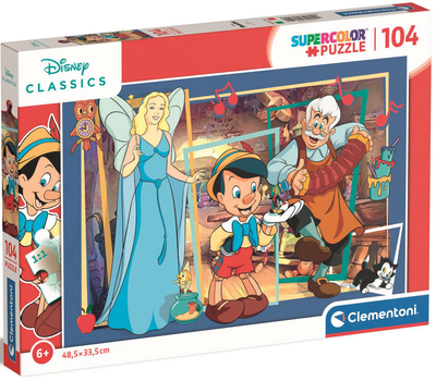 Пазли Clementoni Super Disney Classics Піноккіо 104 елемента (8005125257492)