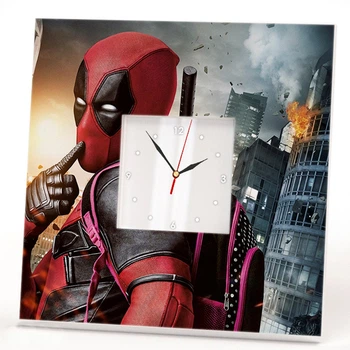 Годинник "Дедпул. Deadpool. Marvel. Марвел" подарунок фанатам коміксів, супергероїв крутий декор для дитячої кімнати, спальні