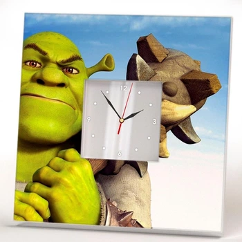 Часы "Шрек. Shrek" герои мультфильма, стильное украшение для детской комнаты, спальни