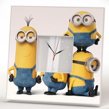 Часы с героями мультфильма "Миньоны. Minions" украшение интерьера для детской комнаты, спальни, игровой