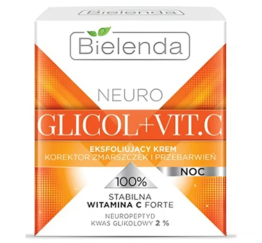 Ночной крем-эксфолиант Bielenda для лица морщин и других на коже образований NEURO GLICOL+VIT.C 50 мл