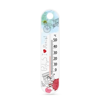Термометр комнатный 19 см 0°C до +50°C рисунок Париж-2 (СП 300185)