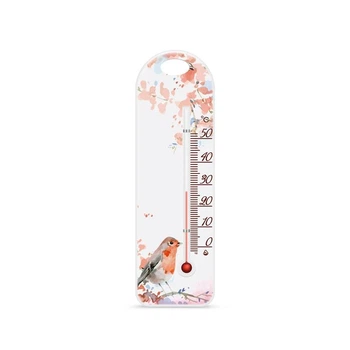 Термометр комнатный 16 см 0°C до +50°C рисунок Птичка снигирь (СП 300194)