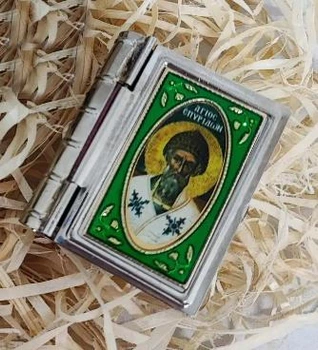 Шкатулочка с изображением иконы св. Спиридона с о. Корфу