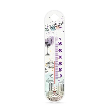 Термометр комнатный 19 см 0°C до +50°C рисунок Париж-3 (СП 300185)