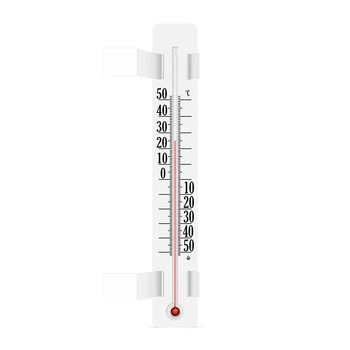 Термометр оконный (от -50 °C до +50 °C) 20 см белый (СП 300653)