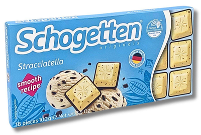 Шоколад Schogetten молочный черный с белым Stracciatella 100г