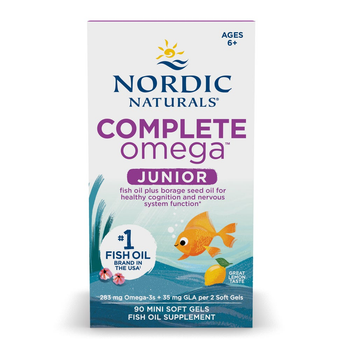 Омега Junior, зі смаком лимона, Nordic Naturals, для дітей віком від 6 до 12 років, 283 мг, 90 капсул