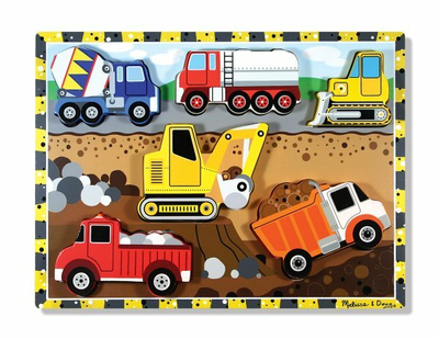 Puzzle Melissa & Doug Pojazdy budowlane drewniane 6 elementów (0000772137263)