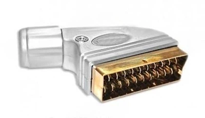 SCART штекер серия "Reference Line" пайка корпус- литой металл на кабель диам. до 11.0 мм AC-SCART-A