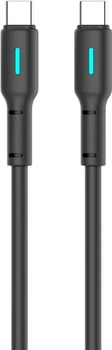 Кабель USB Gelius Lumin Lamp GP-UC100 Type-C/Type-C 60W 1 м Black (2099900943454)