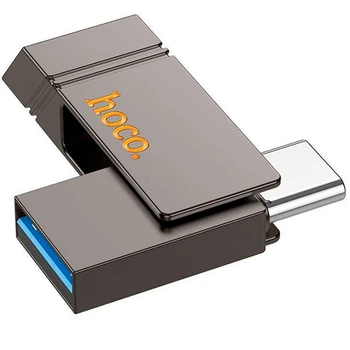Флеш пам`ять Hoco UD14 Clever ​​256GB Flash Drive 2in1 Type-C USB 3.2 універсальний накопичувач/флешка Сірий