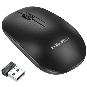 Миша Wireless BOROFONE BG14 Planet 2.4G mouse бездротова оптична адаптер 1000DPI для комп'ютера/ноутбука Чорний