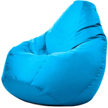 Крісло Мішок Груша Оксфорд Waterproof (3XL-150х100) iQmebel Блакитний (знімний чохол)