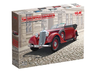 Сборная модель ICM Typ 320 W142 Cabriolet B, немецкий легковой автомобиль 35543