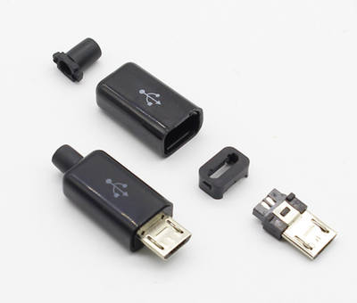 Штекер/коннектор разборной micro USB 5pin 6мм #2