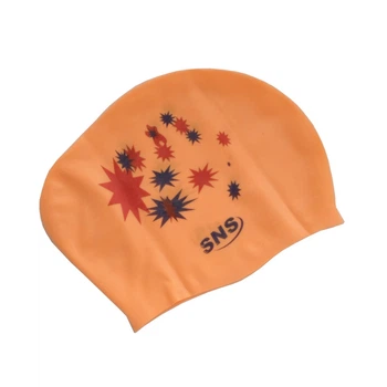 Шапочка для плавання для довгого волосся orange galaxy SVN-1330