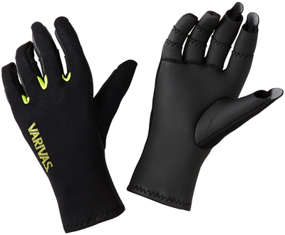 Рукавички Varivas Chloroprene Glove 3 VAG-19 LL Black x Lime