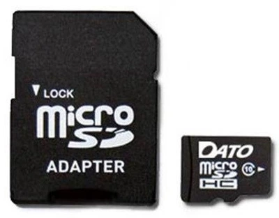 Карта памяти MicroSDHC 32GB UHS-I Class 10 Dato + SD-adapter (DLTT)