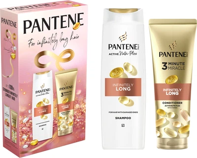 Подарунковий набiр Pantene Infinitely Long Шампунь 400 мл + Бальзам-ополіскувач 220 мл (8700216614870)
