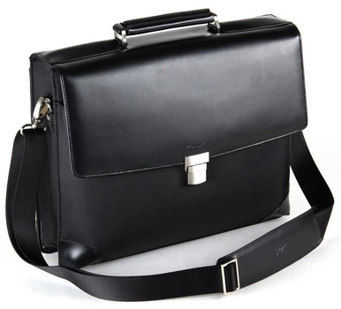 Деловой портфель из кожи и нейлона Fouquet 39х31х10,5 см (sum0026918)