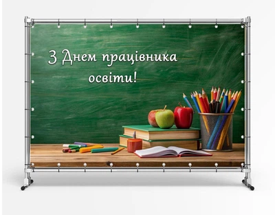 Банер до Дня Вчителя "Крейдова дошка" розмір 2х3м. З люверсами.