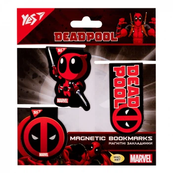 Закладки магнітні Yes Marvel.Deadpool 3 шт (707736)